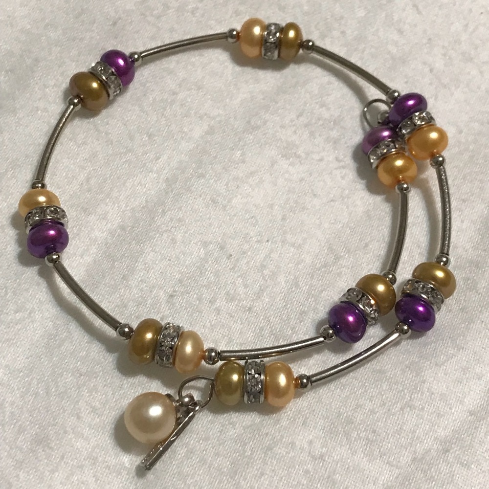 Mardi Gra Wrap Bracelet